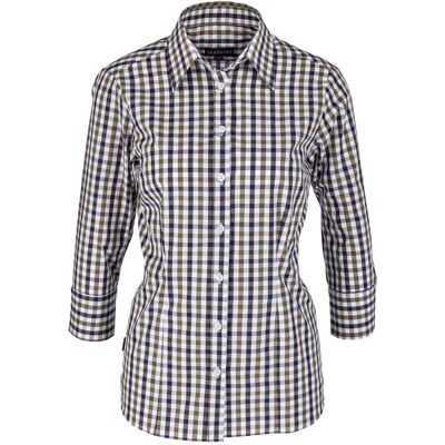 JOBELINE Damenbluse Bailey Dreiviertelarm; Kleidergröße 36; schwarz/weiß/braun JOBELINE Damenbluse Bailey Dreiviertelarm; Kleidergröße 36; schwarz/weiß/braun