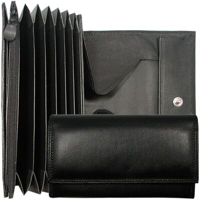 Ferducci Kellnerbörse mit Druckknopf; 18.3x10.5 cm (LxB); schwarz Ferducci Kellnerbörse mit Druckknopf; 18.3x10.5 cm (LxB); schwarz