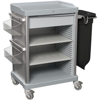 QUATRO Praktischer multifunktioneller Stubenmädchenwagen V8 Grau; 119x110 cm (BxH); grau QUATRO Praktischer multifunktioneller Stubenmädchenwagen V8 Grau; 119x110 cm (BxH); grau