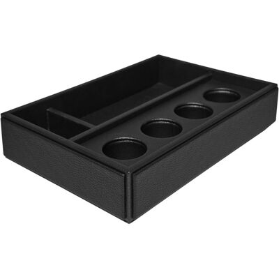CORBY Highland Kapsel- und Portionsbeutelhalter aus schwarzem Leder; 22.5x6 cm (BxH); schwarz CORBY Highland Kapsel- und Portionsbeutelhalter aus schwarzem Leder; 22.5x6 cm (BxH); schwarz