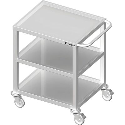 Stalgast Transportwagen mit drei Böden, verschweißt; 110.5x63x63 cm (BxTxH); silber Stalgast Transportwagen mit drei Böden, verschweißt; 110.5x63x63 cm (BxTxH); silber