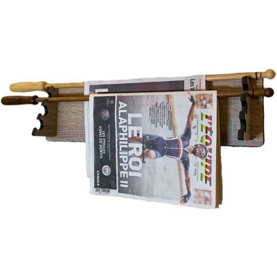 METAFICH Holzständer für Zeitungsstäbe; 68x13 cm (BxH); braun METAFICH Holzständer für Zeitungsstäbe; 68x13 cm (BxH); braun