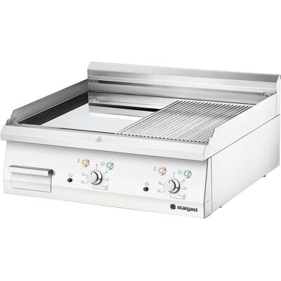 Stalgast Elektro-Griddleplatte, verchromt als Tischgerät Serie 700 ND - ½ glatt / ½ gerillt; 80x70x25 cm (BxTxH); silber Stalgast Elektro-Griddleplatte, verchromt als Tischgerät Serie 700 ND - ½ glatt / ½ gerillt; 80x70x25 cm (BxTxH); silber