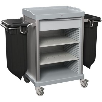 QUATRO Praktischer offener Stubenmädchenwagen V2 Grau; 142x110 cm (BxH); grau QUATRO Praktischer offener Stubenmädchenwagen V2 Grau; 142x110 cm (BxH); grau