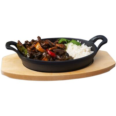 Stalgast Mini-Servierpfanne mit Griffen, oval 210x150 mm; 21x5.5 cm (BxH); schwarz Stalgast Mini-Servierpfanne mit Griffen, oval 210x150 mm; 21x5.5 cm (BxH); schwarz