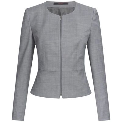 GREIFF Damen-Kurzblazer SF Modern 37.5 mit Reißverschluss; Kleidergröße 40; hellgrau GREIFF Damen-Kurzblazer SF Modern 37.5 mit Reißverschluss; Kleidergröße 40; hellgrau