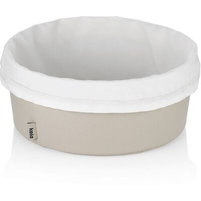 kela Brotkorb Grana PU-Leder silbergrau 11,0cm 28,0cmØ; 28x11 cm (ØxH); silber; rund kela Brotkorb Grana PU-Leder silbergrau 11,0cm 28,0cmØ; 28x11 cm (ØxH); silber; rund