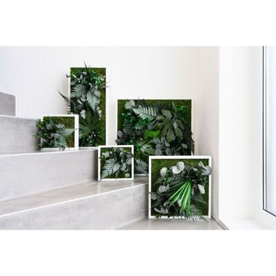 styleGREEN Pflanzenbild im Dschungeldesign 55x55cm Vollholz (weiß); 55x55 cm (LxB); grün styleGREEN Pflanzenbild im Dschungeldesign 55x55cm Vollholz (weiß); 55x55 cm (LxB); grün