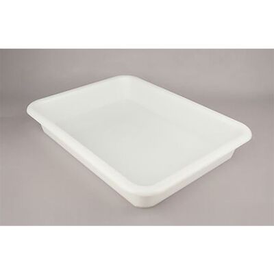 Scaritech Rechteckiger Teigwanne für Bäcker; 9800 ml, 51x40x7.5 cm (LxBxH); weiß; 10 Stück / Pack Scaritech Rechteckiger Teigwanne für Bäcker; 9800 ml, 51x40x7.5 cm (LxBxH); weiß; 10 Stück / Pack