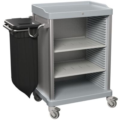QUATRO Praktischer offener Stubenmädchenwagen V4 Grau; 107x110 cm (BxH); grau QUATRO Praktischer offener Stubenmädchenwagen V4 Grau; 107x110 cm (BxH); grau