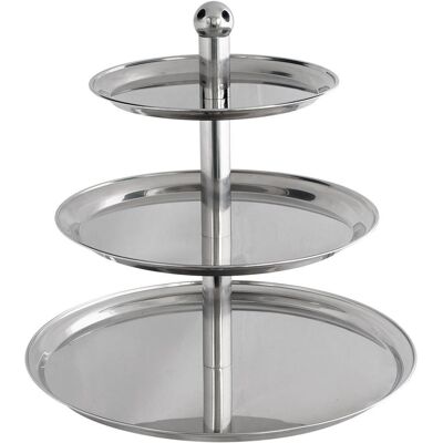 Stalgast Etagere mit Kugelgriff, 3-stufig, Höhe 50 cm; 50 cm (H); silber Stalgast Etagere mit Kugelgriff, 3-stufig, Höhe 50 cm; 50 cm (H); silber