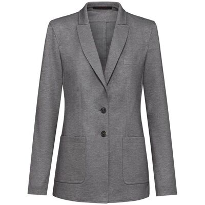 GREIFF Damen-Jerseylangblazer RF Casual; Kleidergröße 42; hellgrau meliert GREIFF Damen-Jerseylangblazer RF Casual; Kleidergröße 42; hellgrau meliert