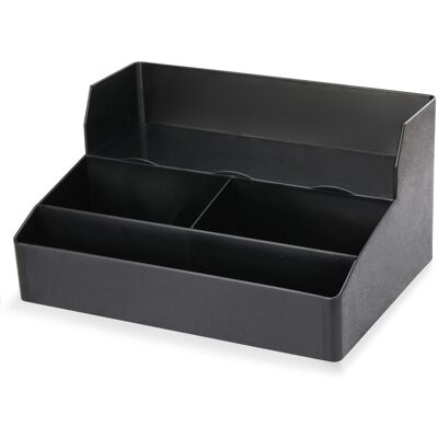 Stalgast Organiser für Kaffeestation, 3 Fächer, eine Ablage, schwarz, 356x256x180 (BxTxH); 35.6x18x25.6 cm (BxHxT); schwarz Stalgast Organiser für Kaffeestation, 3 Fächer, eine Ablage, schwarz, 356x256x180 (BxTxH); 35.6x18x25.6 cm (BxHxT); schwarz