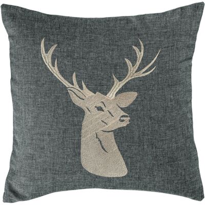 ERWIN M. Kissenhülle Alpino Hirsch-Motiv; 40x40 cm (BxL); anthrazit ERWIN M. Kissenhülle Alpino Hirsch-Motiv; 40x40 cm (BxL); anthrazit