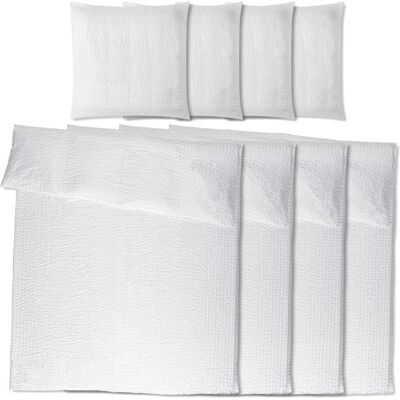 PULSIVA Vorteilspack Bettwäsche-Set Madisson Seersucker; 135x200 cm (BxL), 80x80 cm (LxB); weiß; 4 Set / Pack PULSIVA Vorteilspack Bettwäsche-Set Madisson Seersucker; 135x200 cm (BxL), 80x80 cm (LxB); weiß; 4 Set / Pack