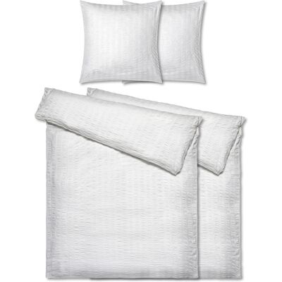 PULSIVA Bettwäsche-Sets Fano; 135x200 cm (BxL), 80x80 cm (LxB); weiß; 2 Set / Pack PULSIVA Bettwäsche-Sets Fano; 135x200 cm (BxL), 80x80 cm (LxB); weiß; 2 Set / Pack