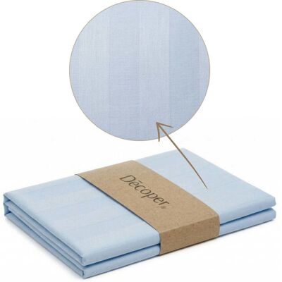 Decoper Streifsatin Bettwäsche Set; 135x200 cm (BxL), 60x80 cm (LxB); blau Decoper Streifsatin Bettwäsche Set; 135x200 cm (BxL), 60x80 cm (LxB); blau