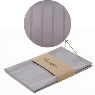 Decoper Streifsatin Bettwäsche Set; 135x200 cm (BxL), 40x80 cm (LxB); grau Decoper Streifsatin Bettwäsche Set; 135x200 cm (BxL), 40x80 cm (LxB); grau