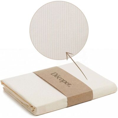 Decoper Streifsatin Bettwäsche Set; 135x200 cm (BxL), 80x80 cm (LxB); sekt Decoper Streifsatin Bettwäsche Set; 135x200 cm (BxL), 80x80 cm (LxB); sekt