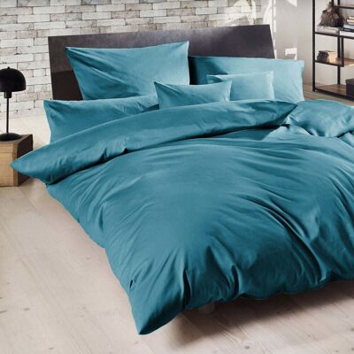 Decoper Decoper ® Mako-Satin Bettwäsche-Set aus 100% Baumwolle; 155x220 cm (BxL), 80x80 cm (LxB); türkis Decoper Decoper ® Mako-Satin Bettwäsche-Set aus 100% Baumwolle; 155x220 cm (BxL), 80x80 cm (LxB); türkis