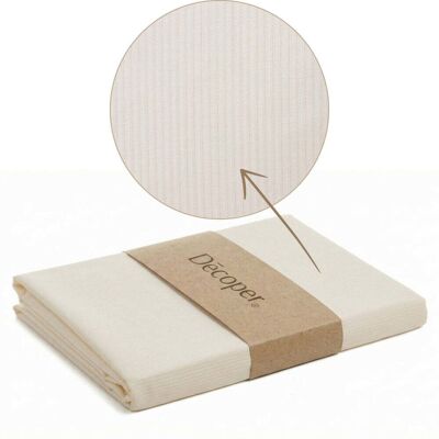 Decoper Streifsatin Bettwäsche Set; 135x200 cm (BxL), 40x80 cm (LxB); sekt Decoper Streifsatin Bettwäsche Set; 135x200 cm (BxL), 40x80 cm (LxB); sekt