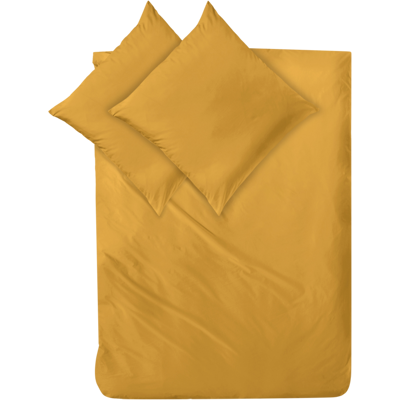 Decoper Decoper ® Mako-Satin Bettwäsche-Set aus 100% Baumwolle; 200x200 cm (BxL), 80x80 cm (LxB); senf Decoper Decoper ® Mako-Satin Bettwäsche-Set aus 100% Baumwolle; 200x200 cm (BxL), 80x80 cm (LxB); senf