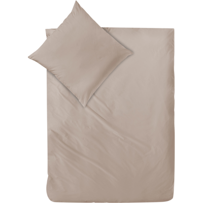 Decoper Decoper ® Mako-Satin Bettwäsche-Set aus 100% Baumwolle; 135x200 cm (BxL), 80x80 cm (LxB); taupe Decoper Decoper ® Mako-Satin Bettwäsche-Set aus 100% Baumwolle; 135x200 cm (BxL), 80x80 cm (LxB); taupe