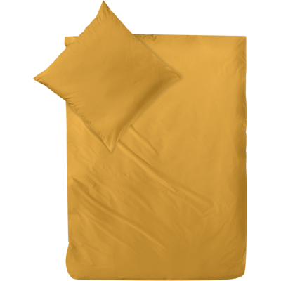 Decoper Decoper ® Mako-Satin Bettwäsche-Set aus 100% Baumwolle; 135x200 cm (BxL), 80x80 cm (LxB); senf Decoper Decoper ® Mako-Satin Bettwäsche-Set aus 100% Baumwolle; 135x200 cm (BxL), 80x80 cm (LxB); senf