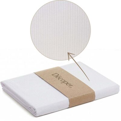Decoper Streifsatin Bettwäsche Set; 135x200 cm (BxL), 60x80 cm (LxB); weiß Decoper Streifsatin Bettwäsche Set; 135x200 cm (BxL), 60x80 cm (LxB); weiß