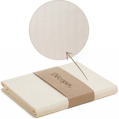 Decoper Streifsatin Bettwäsche Set; 135x200 cm (BxL), 80x80 cm (LxB); sekt Decoper Streifsatin Bettwäsche Set; 135x200 cm (BxL), 80x80 cm (LxB); sekt