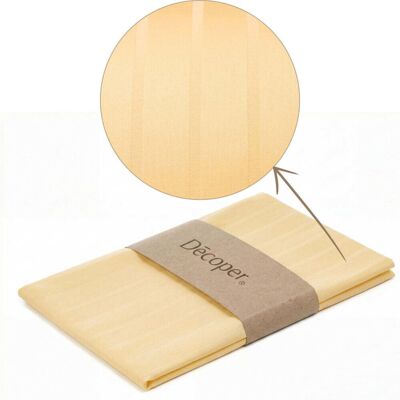 Decoper Streifsatin Bettwäsche Set; 135x200 cm (BxL), 60x80 cm (LxB); gold Decoper Streifsatin Bettwäsche Set; 135x200 cm (BxL), 60x80 cm (LxB); gold