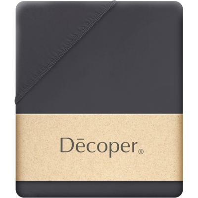 Decoper Decoper ® Mako-Feinjersey Spannbettlaken aus 100% Baumwolle; 180-200x200 cm (BxL); anthrazit Decoper Decoper ® Mako-Feinjersey Spannbettlaken aus 100% Baumwolle; 180-200x200 cm (BxL); anthrazit