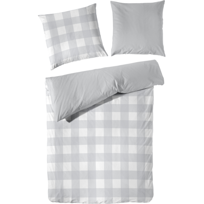 Decoper Perkal Bettwäsche Set; 200x200 cm (BxL), 80x80 cm (LxB); grau Decoper Perkal Bettwäsche Set; 200x200 cm (BxL), 80x80 cm (LxB); grau