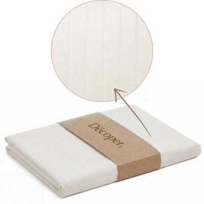 Decoper Streifsatin Bettwäsche Set; 135x200 cm (BxL), 60x80 cm (LxB); sekt Decoper Streifsatin Bettwäsche Set; 135x200 cm (BxL), 60x80 cm (LxB); sekt
