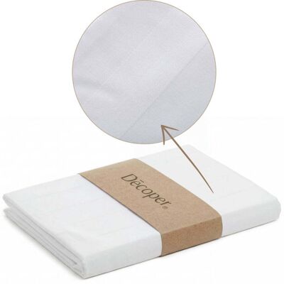 Decoper Streifsatin Bettwäsche Set; 135x200 cm (BxL), 60x80 cm (LxB); weiß Decoper Streifsatin Bettwäsche Set; 135x200 cm (BxL), 60x80 cm (LxB); weiß