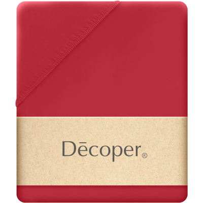 Decoper Decoper ® Mako-Feinjersey Spannbettlaken aus 100% Baumwolle; 180-200x200 cm (BxL); rot Decoper Decoper ® Mako-Feinjersey Spannbettlaken aus 100% Baumwolle; 180-200x200 cm (BxL); rot