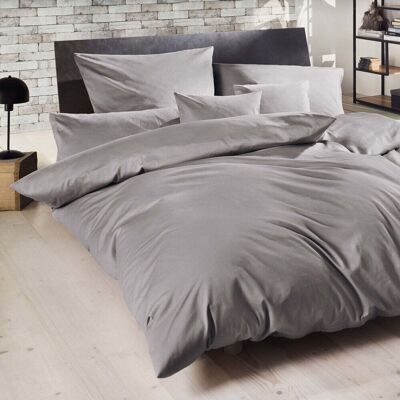 Decoper Decoper ® Mako-Satin Bettwäsche-Set aus 100% Baumwolle; 155x220 cm (BxL), 80x80 cm (LxB); graphit Decoper Decoper ® Mako-Satin Bettwäsche-Set aus 100% Baumwolle; 155x220 cm (BxL), 80x80 cm (LxB); graphit