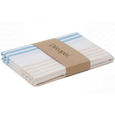 Decoper Renforcé Bettwäsche Set; 135x200 cm (BxL), 60x80 cm (LxB); blau/weiß/braun Decoper Renforcé Bettwäsche Set; 135x200 cm (BxL), 60x80 cm (LxB); blau/weiß/braun