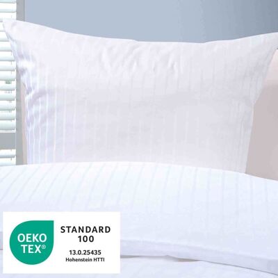 bertsch Hotelwäsche Satin-Bettwäsche 6/24mm Wechselstreifen weiss Kissenebezug 80/80 cm, Mischgewebe; 80x80 cm (BxL), 80x80 cm (LxB); weiß bertsch Hotelwäsche Satin-Bettwäsche 6/24mm Wechselstreifen weiss Kissenebezug 80/80 cm, Mischgewebe; 80x80 cm (BxL), 80x80 cm (LxB); weiß