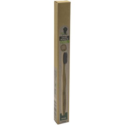 Ökolution Bambus-Zahnbürste mit Aktivkohle weich; natur; 96 Stück / Pack Ökolution Bambus-Zahnbürste mit Aktivkohle weich; natur; 96 Stück / Pack