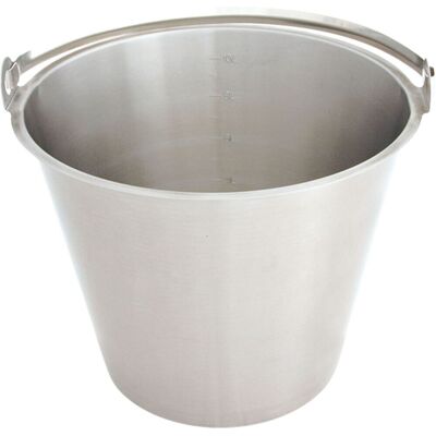 Stalgast Edelstahleimer, ohne Bodenreifen, mit Maßeinteilung; 12000 ml, 29.5x30 cm (ØxH); silber Stalgast Edelstahleimer, ohne Bodenreifen, mit Maßeinteilung; 12000 ml, 29.5x30 cm (ØxH); silber