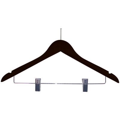 CORBY Burlington Kleiderbügel in Schwarz mit Klammersteg & Diebstahlsicherung; 2.7x26.5 cm (LxH); schwarz; 100 Stück / Pack CORBY Burlington Kleiderbügel in Schwarz mit Klammersteg & Diebstahlsicherung; 2.7x26.5 cm (LxH); schwarz; 100 Stück / Pack