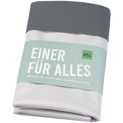 SmartWasteBag Wiederverwendbarer Müll- und Aufbewahrungsbeutel 'SmartWasteBag' 5 l; 45000 ml, 49x80 cm (BxH); grau SmartWasteBag Wiederverwendbarer Müll- und Aufbewahrungsbeutel 'SmartWasteBag' 5 l; 45000 ml, 49x80 cm (BxH); grau