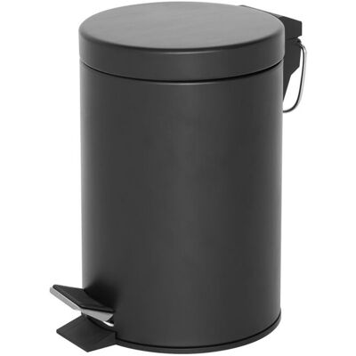 CORBY 3L Tretmülleimer Croft in poliertem Stahl; 23x17x25.5x23 cm (LxBxHxT); schwarz CORBY 3L Tretmülleimer Croft in poliertem Stahl; 23x17x25.5x23 cm (LxBxHxT); schwarz