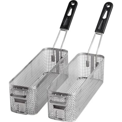 Stalgast 2er Pack Frittierkörbe für 10L-Fritteusen von Stalgast; 10.5x35x11 cm (BxTxH); silber/schwarz Stalgast 2er Pack Frittierkörbe für 10L-Fritteusen von Stalgast; 10.5x35x11 cm (BxTxH); silber/schwarz