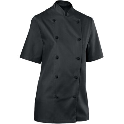 PULSIVA Damenkochjacke Pauline Halbarm; Kleidergröße 46; schwarz PULSIVA Damenkochjacke Pauline Halbarm; Kleidergröße 46; schwarz