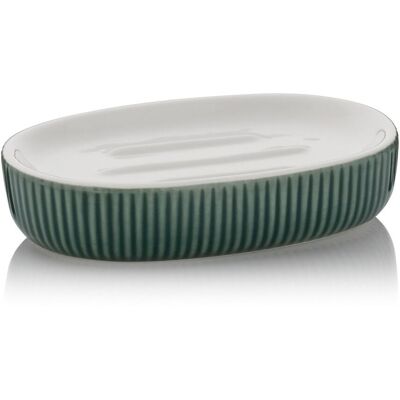 kela Seifenschale Ava Keramik; 8.5x3x13.5 cm (BxHxT); grün; oval kela Seifenschale Ava Keramik; 8.5x3x13.5 cm (BxHxT); grün; oval