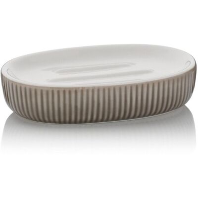 kela Seifenschale Ava Keramik; 8.5x3x13.5 cm (BxHxT); grau; oval kela Seifenschale Ava Keramik; 8.5x3x13.5 cm (BxHxT); grau; oval