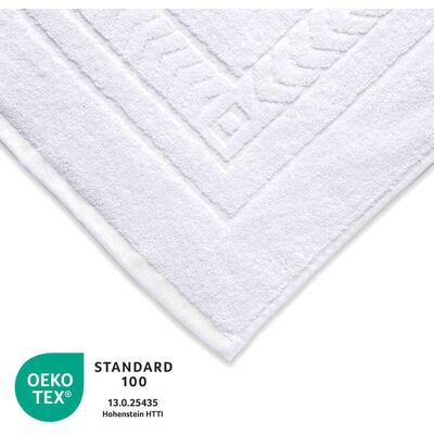bertsch Hotelwäsche Badevorleger ca. 50/75, 600g/qm,Chevronbordüre; 50x75 cm (BxL); weiß bertsch Hotelwäsche Badevorleger ca. 50/75, 600g/qm,Chevronbordüre; 50x75 cm (BxL); weiß