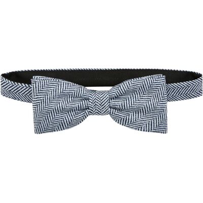 JOBELINE Fliege Herringbone; blau/weiß JOBELINE Fliege Herringbone; blau/weiß
